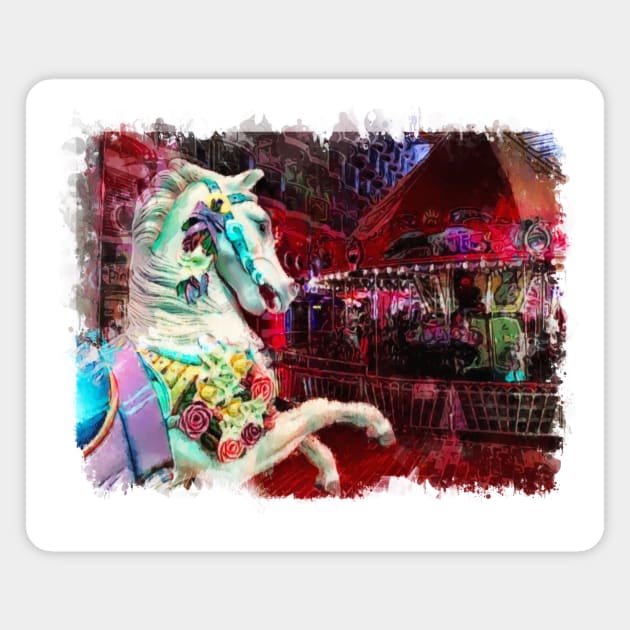 Carousel Horse Magnet by SandroAbate
